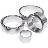 Round Cookie Cutter Steel 8 Pcs - bakeware bake house kitchenware bakers supplies baking