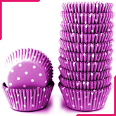 Purple Dot Mini Cupcake Liners 200pcs - bakeware bake house kitchenware bakers supplies baking