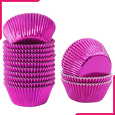 Aluminum Foil Cupcake Liner Pink 100Pcs - bakeware bake house kitchenware bakers supplies baking