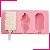 Ice Cream Popsicle Silicone Mold 3 Cavity - bakeware bake house kitchenware bakers supplies baking