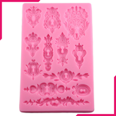 Damask Pattern Silicone Fondant Mold - bakeware bake house kitchenware bakers supplies baking