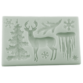 Christmas Deer Silicone Snowflake Ice Mold - bakeware bake house kitchenware bakers supplies baking