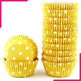 Yellow Dot Mini Cupcake Liners 200pcs - bakeware bake house kitchenware bakers supplies baking