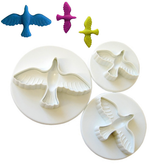 Plunger Cutter Dove 3Pcs Set - bakeware bake house kitchenware bakers supplies baking