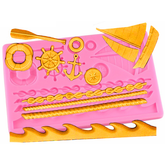 Nautical Fondant Gum Paste Silicone Mold - bakeware bake house kitchenware bakers supplies baking