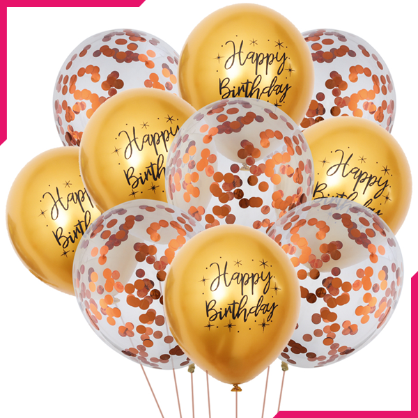 Happy Birthday Confetti Balloons - bakeware bake house kitchenware bakers supplies baking