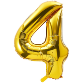 Golden Foil Balloon Number 4 - bakeware bake house kitchenware bakers supplies baking