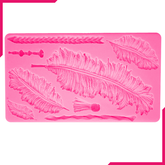Vintage Feathers Silicone Mold - bakeware bake house kitchenware bakers supplies baking