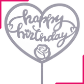 Happy Birthday Cake Topper Sweet Heart - bakeware bake house kitchenware bakers supplies baking