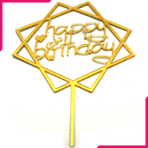 Happy Birthday Cake Topper Double-Layer - bakeware bake house kitchenware bakers supplies baking