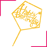 Happy Birthday Cake Topper - Heart Star - bakeware bake house kitchenware bakers supplies baking