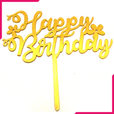 Happy Birthday Cake Topper Flowers - bakeware bake house kitchenware bakers supplies baking