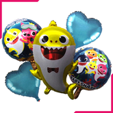 Foil Balloons Baby Shark 5Pcs - bakeware bake house kitchenware bakers supplies baking
