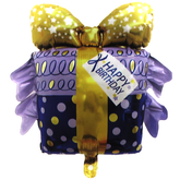 Happy Birthday Gift-Shaped Foil Balloon - bakeware bake house kitchenware bakers supplies baking