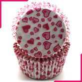 Pink Hearts Cupcake Liners 100Pcs - bakeware bake house kitchenware bakers supplies baking