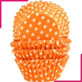 Orange Dot Cupcake Liners 100pcs - bakeware bake house kitchenware bakers supplies baking