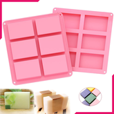 Square Silicone Cake Mold 6 Cavity - bakeware bake house kitchenware bakers supplies baking
