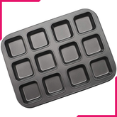 Non-Stick Brownie Pan Square 12 Cavity - bakeware bake house kitchenware bakers supplies baking