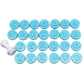 ABC Mini Stamp Plunger Cutter - bakeware bake house kitchenware bakers supplies baking