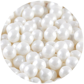 Edible Sugar Pearl Balls White