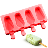 Silicone Popsicle Ice Cream Mold 4 Cavity