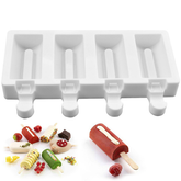 Silicone Popsicle Ice Cream Mold 4 Cavity