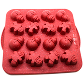 Silicone Chocolate Mold Snowman 16 Cavity