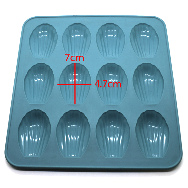 Silicone Baking Tray Shell Shape - 12 Cavity