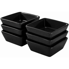 Porcelain Square Sauce Dipping Dishes 6 Pcs