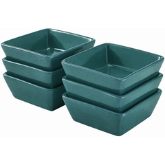 Porcelain Square Sauce Dipping Dishes 6 Pcs