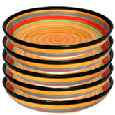 Porcelain Spiral Plate Set 6 Pcs