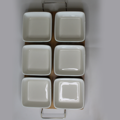 Porcelain Dip Bowl Set With Tray
