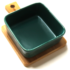 Porcelain Dip Bowl With Tray