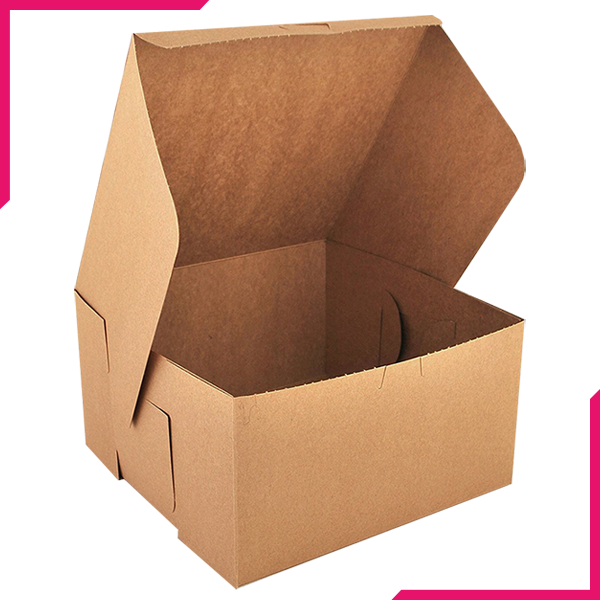 Pack Of 50 Brown Cake Box Small - bakeware bake house kitchenware bakers supplies baking