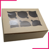 Pack Of 50 Brown Cupcake Box - 6 Cavity - bakeware bake house kitchenware bakers supplies baking