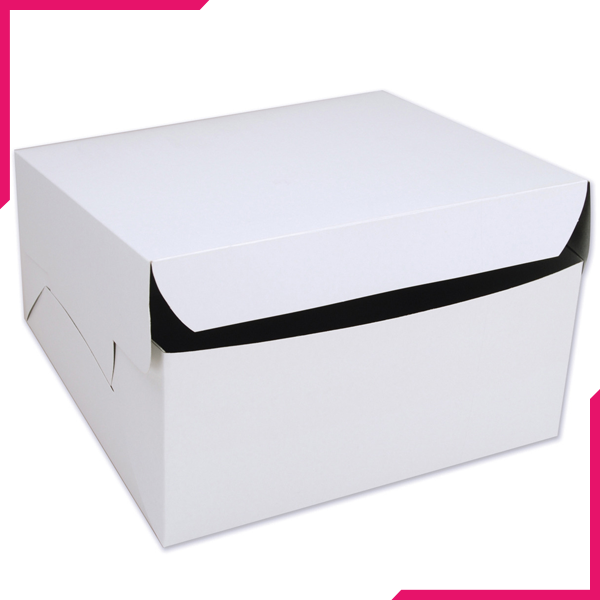 Pack Of 30 White Cake Box 10x10 Inches - bakeware bake house kitchenware bakers supplies baking