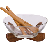 Billi Wooden Salad Bowl Set - bakeware bake house kitchenware bakers supplies baking