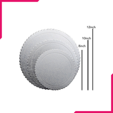 Round Cake Board Silver 3Pcs Set - bakeware bake house kitchenware bakers supplies baking