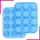 12 Cups Silicone Baking Molds - bakeware bake house kitchenware bakers supplies baking