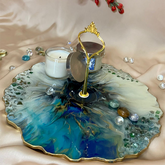 Handmade Resin Art Royal Blue Platter