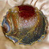 Handmade Resin Art Multicolor Cells Coster