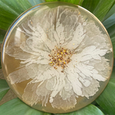 Handmade Resin Art Champagne Flower Large Coaster