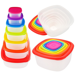7 Pieces Home Food Storage Container Square - bakeware bake house kitchenware bakers supplies baking