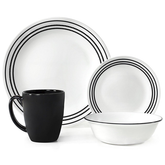 Corelle Livingware Series 16 Pcs Set Onyx Black - bakeware bake house kitchenware bakers supplies baking