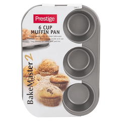 Prestige 6 Cup Muff Pan - bakeware bake house kitchenware bakers supplies baking