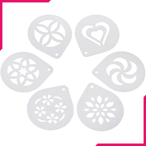 Tescoma Mydrink 6 Cappuccino Stencils - bakeware bake house kitchenware bakers supplies baking