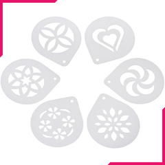Tescoma Mydrink 6 Cappuccino Stencils - bakeware bake house kitchenware bakers supplies baking