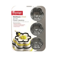 Prestige 2 Flower Cake Pan 6 Pcs - bakeware bake house kitchenware bakers supplies baking