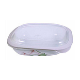 Corelle 1.89L Oblong Dish LillyVille with plastic cover - bakeware bake house kitchenware bakers supplies baking