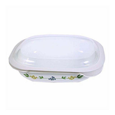 Corelle 2.83L Oblong Dish Secret Garden with plastic cover - bakeware bake house kitchenware bakers supplies baking